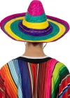 Sombrero Meksika Şapkası Renkli Örme Hasır Yetişkin Boy