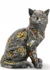 Steampunk Polyester Kedi Figürü Alk2455