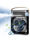 Taşınabilir Işıklı 5 Spreyli Vantilatör Buzlu Buharlı Vantilatör Mini Fan Nemlendirici