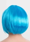 Turkuaz Açık Mavi Renk Düz Kesim Kısa Küt Parti Peruğu