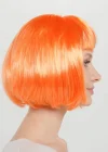 Turuncu Renk Parti Peruğu Küt Saç