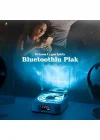 Waves Nostalji Plak Görünümlü Bluetooth Hoparlör 3d Ses Dalgası Retro Müzik Plak Mavi