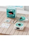 Waves Nostalji Plak Görünümlü Bluetooth Hoparlör 3d Ses Dalgası Retro Müzik Plak Mavi