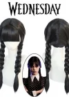 Wednesday Siyah Örgülü Peruk