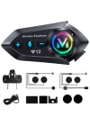 Y12  Motor Kask Kulaklık Rgb Modlu Radyolu Motosiklet Kulaklık 5.3 Bluetooth Intercom
