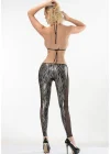 Zebra Desenli Lame Vücut Çorabı-490
