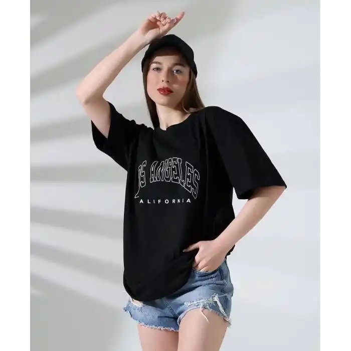 Angeles baskılı tişört