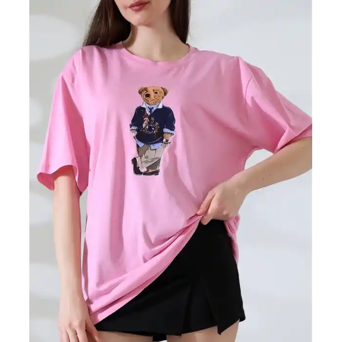 Ayıcıklı oversize tişört