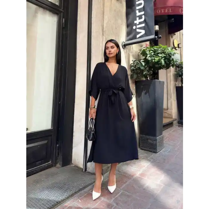 Ayrobin midi elbise