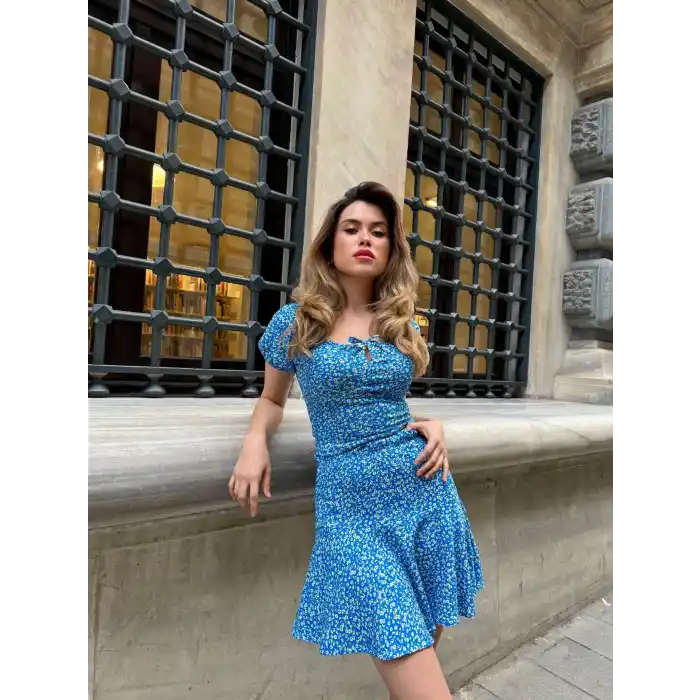 Baskılı etekli takım