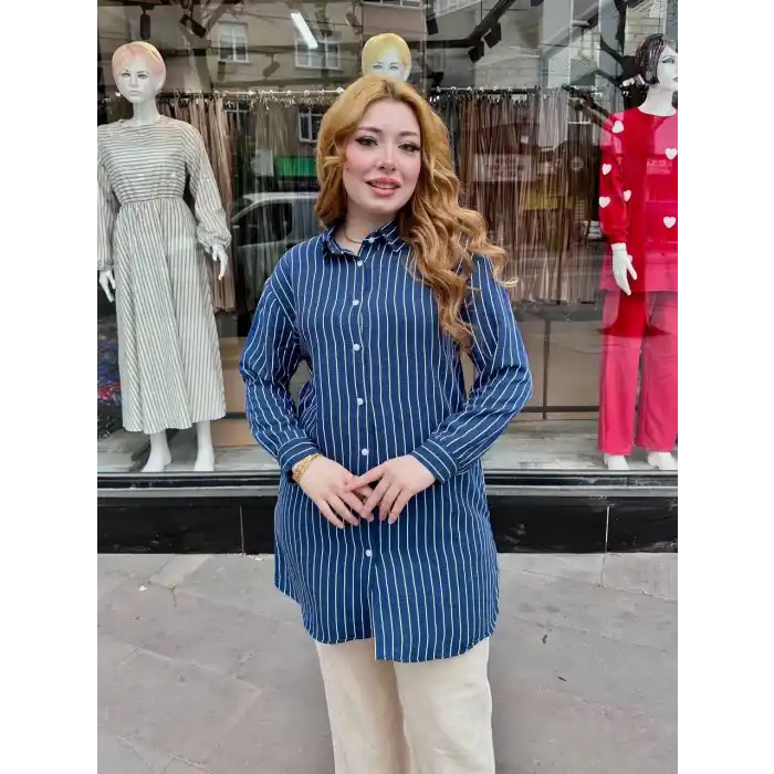 Çizgili tunik gömlek