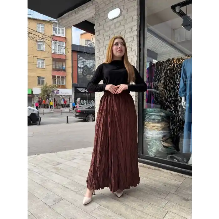 Kraş etek kahve
