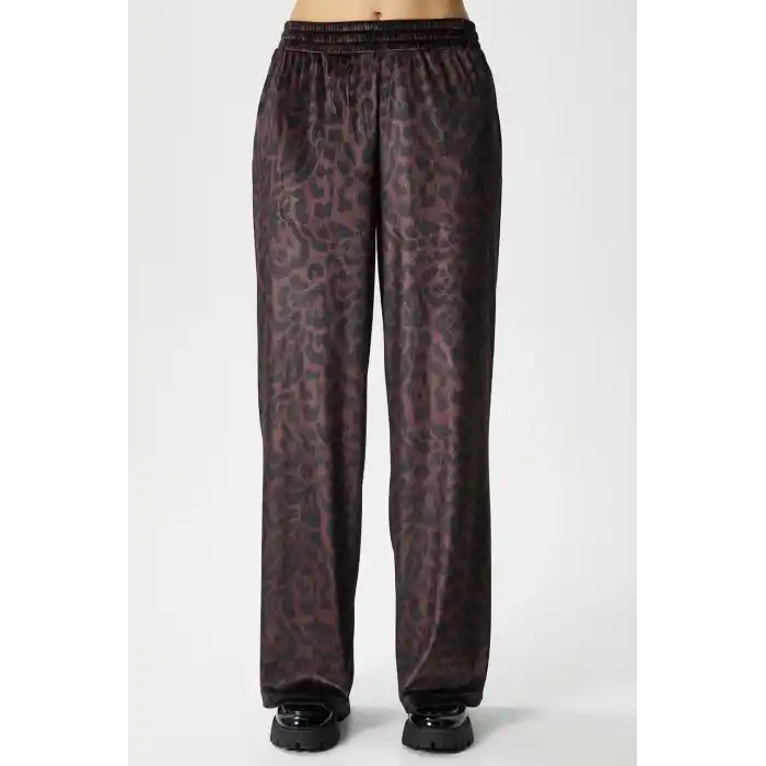 Leopar desen pantolon