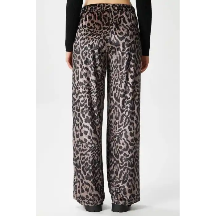 Leopar desen pantolon