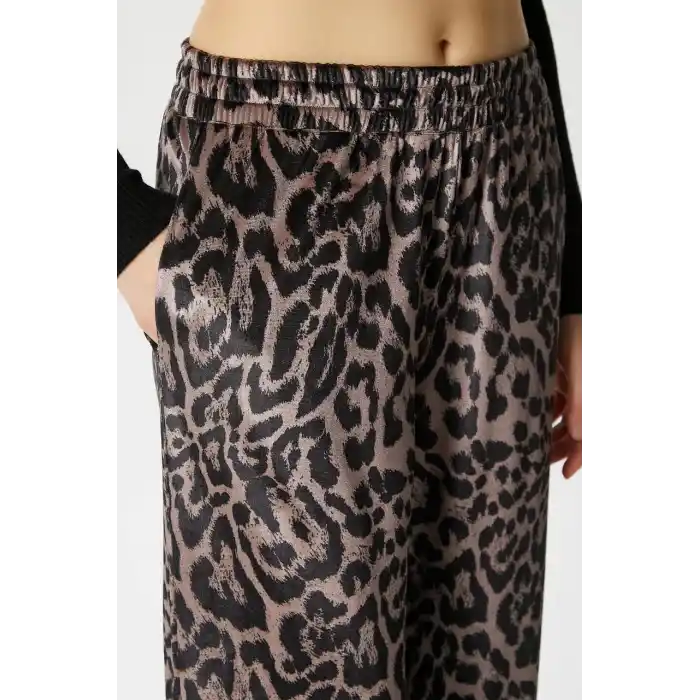 Leopar desen pantolon