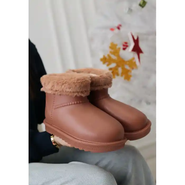Mordi Taba Oval Burunlu Su Geçirmez İçi Kürklü  Bot