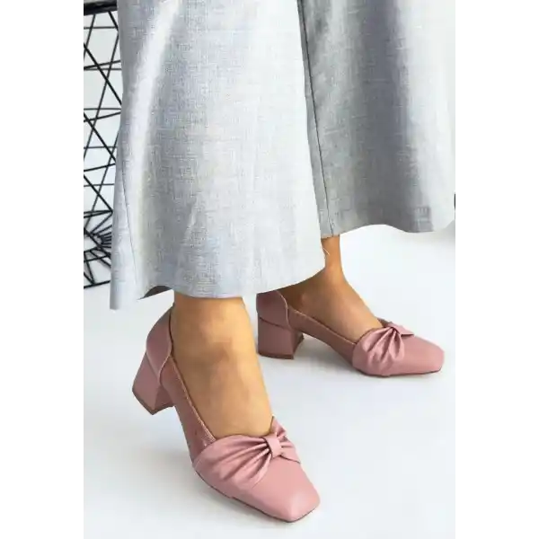 Agnet Pudra Cilt Topuklu Ayakkabı