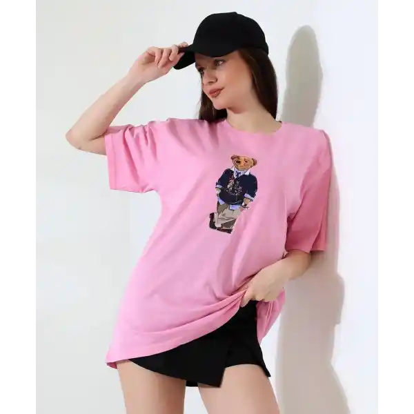 Ayıcıklı oversize tişört