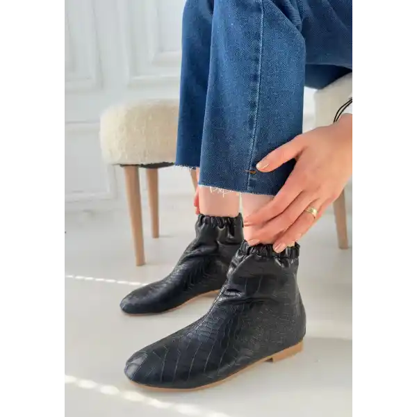 Barxi Siyah Cilt Desenli Bot