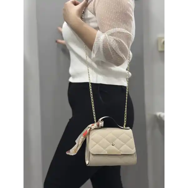 Bej cilt zoje çanta