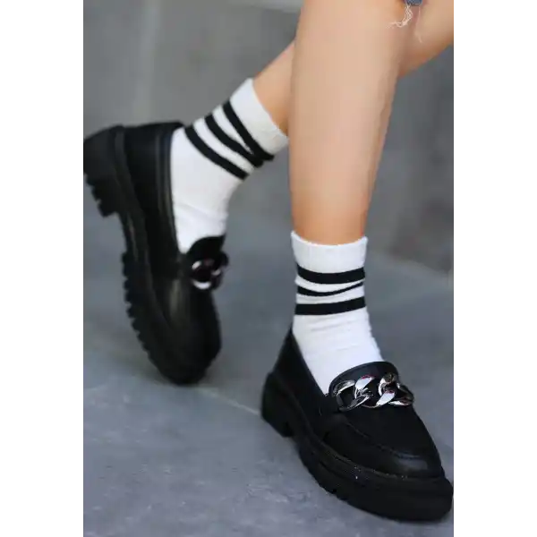 Biga Siyah Cilt  Ayakkabı