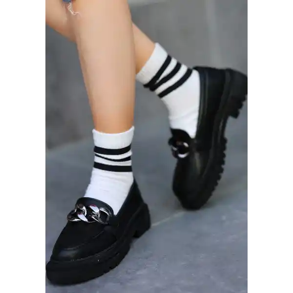 Biga Siyah Cilt  Ayakkabı