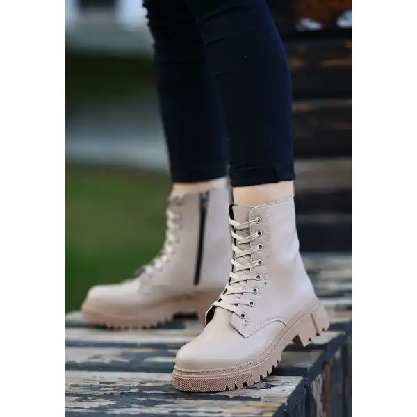 Bria  Nude Cilt Bağcıklı Bot