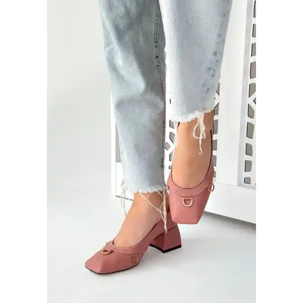 Cande Pudra Cilt Topuklu Ayakkabı