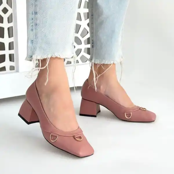 Cande Pudra Cilt Topuklu Ayakkabı