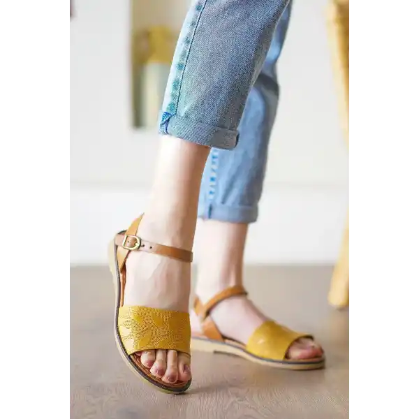 Cardi Hardal Cilt Sandalet