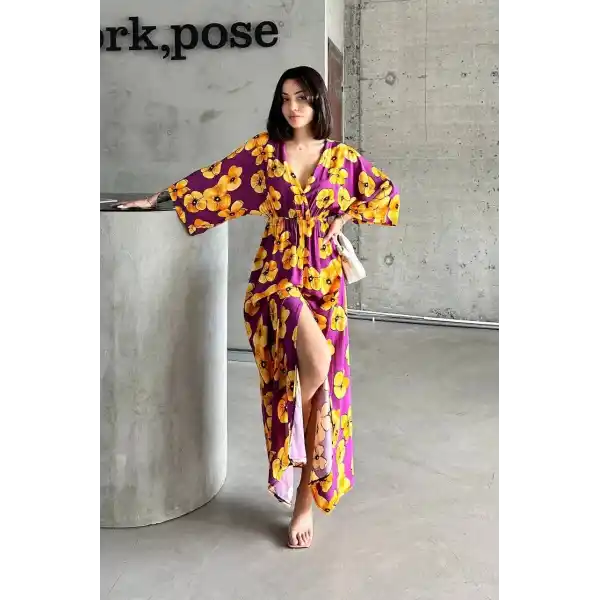 Çiçek baskılı elbise