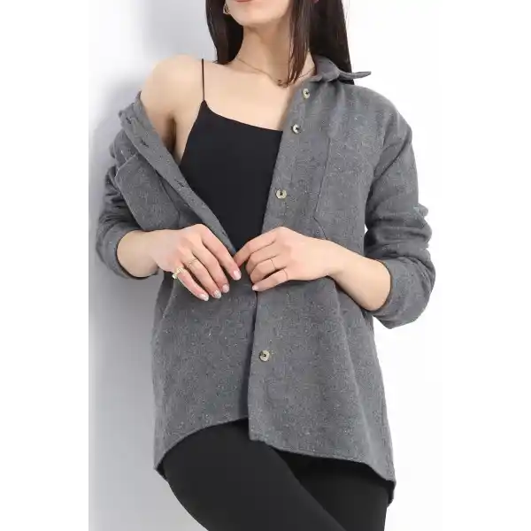 çift cepli kaşe gömlek