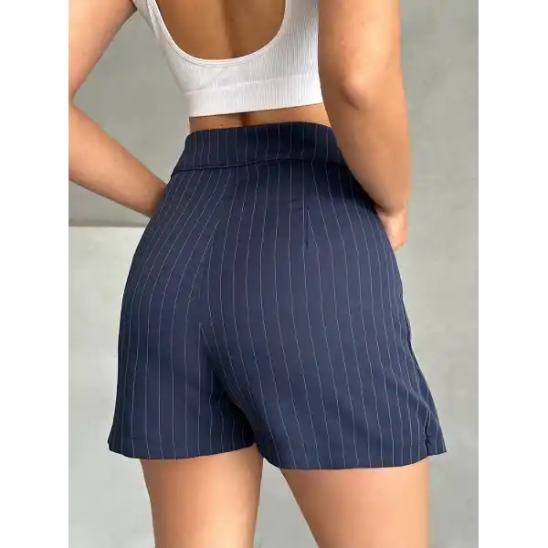 Çizgili şort etek