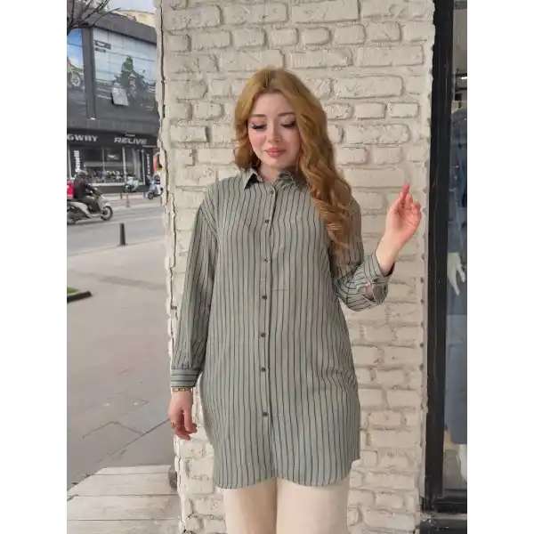 Çizgili tunik gömlek