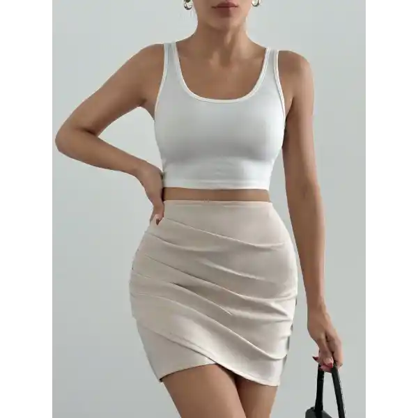 Drapeli mini etek s24771