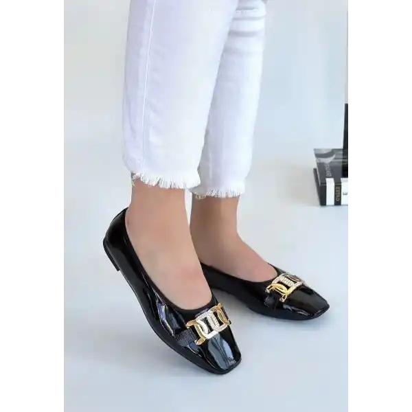 Embor Siyah Rugan Babet Ayakkabı