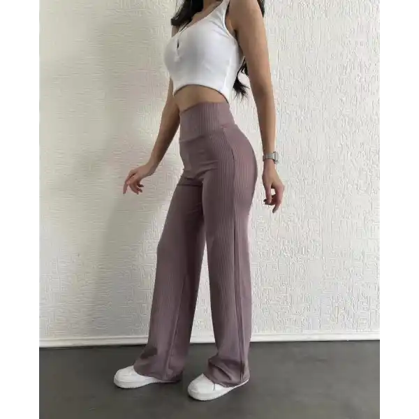 fitilli palazzo pantolon sütlükahve