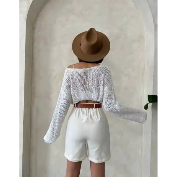 Gabardin kumaş şort