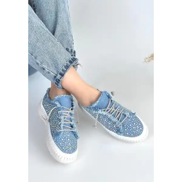 Guji Mavi Kot Bağcıklı Spor Ayakkabı