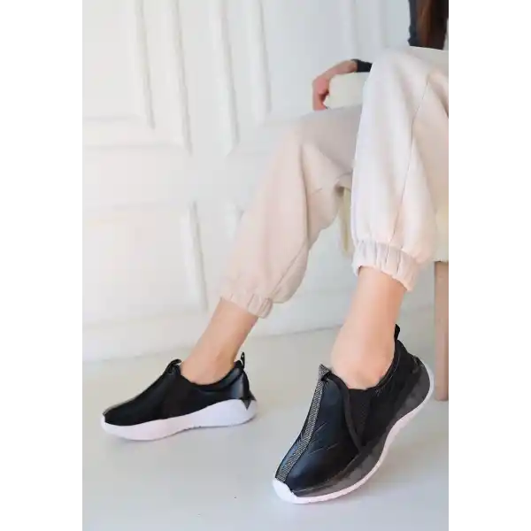 Hılly Siyah Paraşüt Spor Ayakkabı