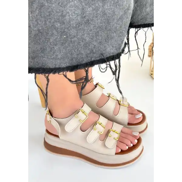 Jatay Bej Cilt Sandalet