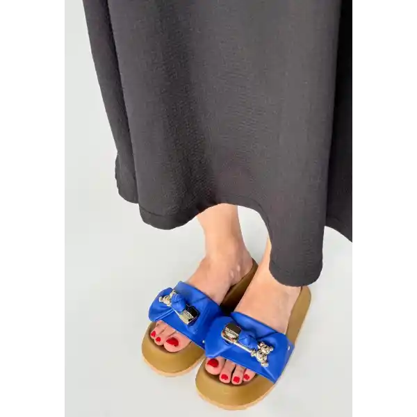 Jude Mavi Cilt Ayıcıklı Terlik