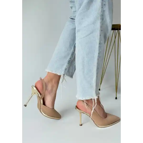 Kalyt Nude Cilt Topuklu Ayakkabı