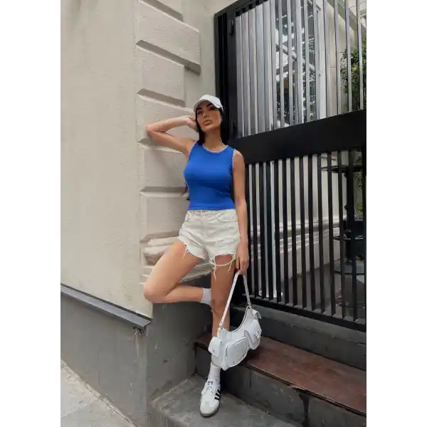 Kaşkorse kumaş bluz