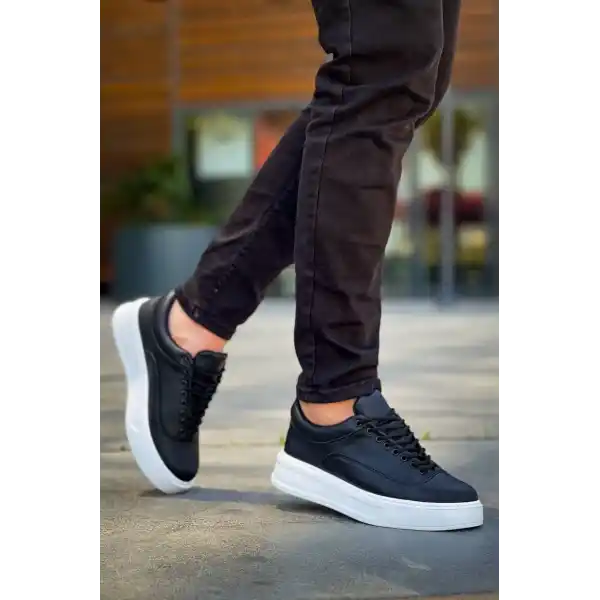 KB-005 Kuback Siyah Cilt Bağcıklı  Günlük Erkek  Ayakkabı