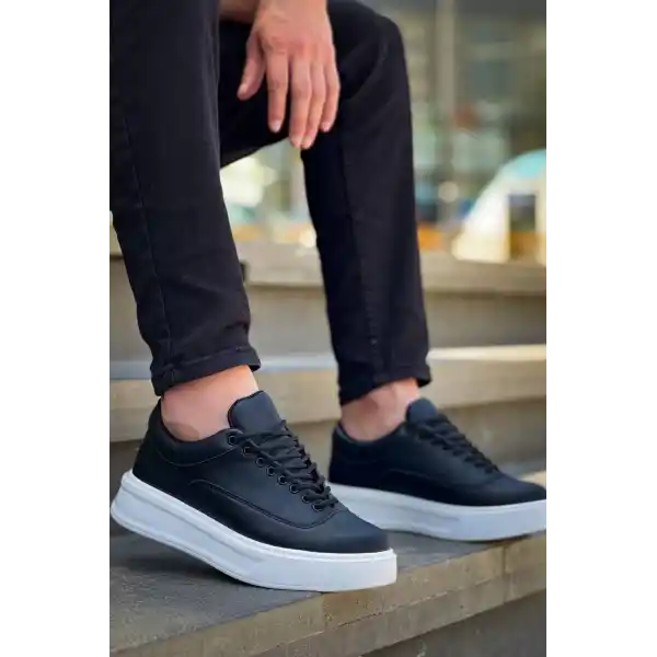 KB-005 Kuback Siyah Cilt Bağcıklı  Günlük Erkek  Ayakkabı