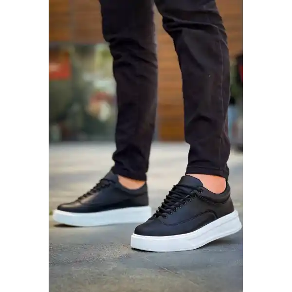 KB-005 Kuback Siyah Cilt Bağcıklı  Günlük Erkek  Ayakkabı