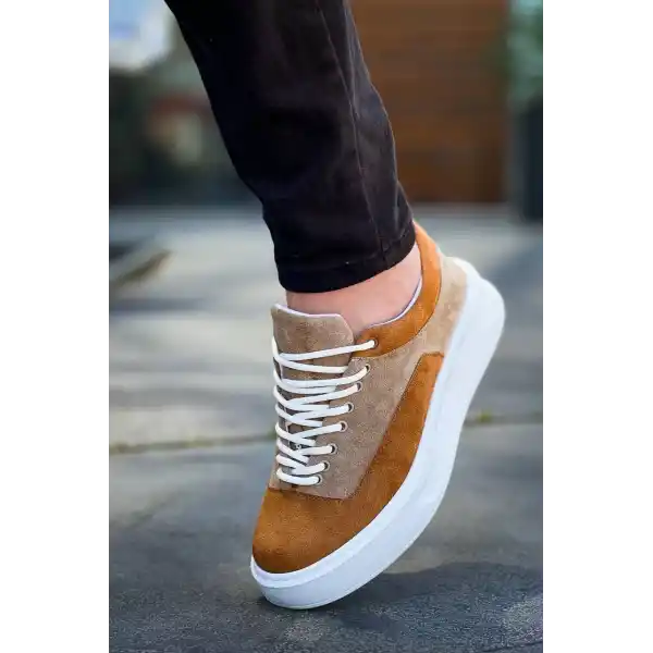 KB-005 Kuback Vizon Taba Süet Bağcıklı  Günlük Erkek  Ayakkabı