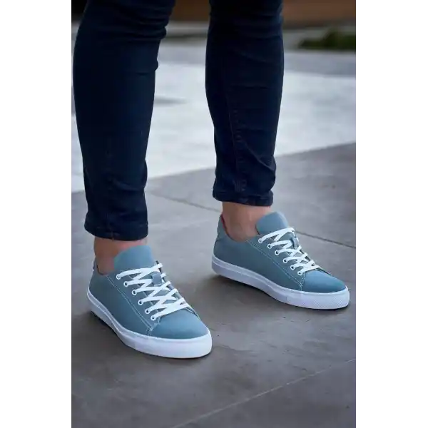 KB-122  Kuback  Bebe Mavi Süet Yüksek Taban Bağcıklı Günlük Erkek Ayakkabı