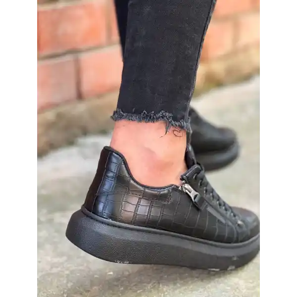 KB-309  Kuback Kömür Fermuar Ve Bağcıklı  Günlük Erkek  Ayakkabı